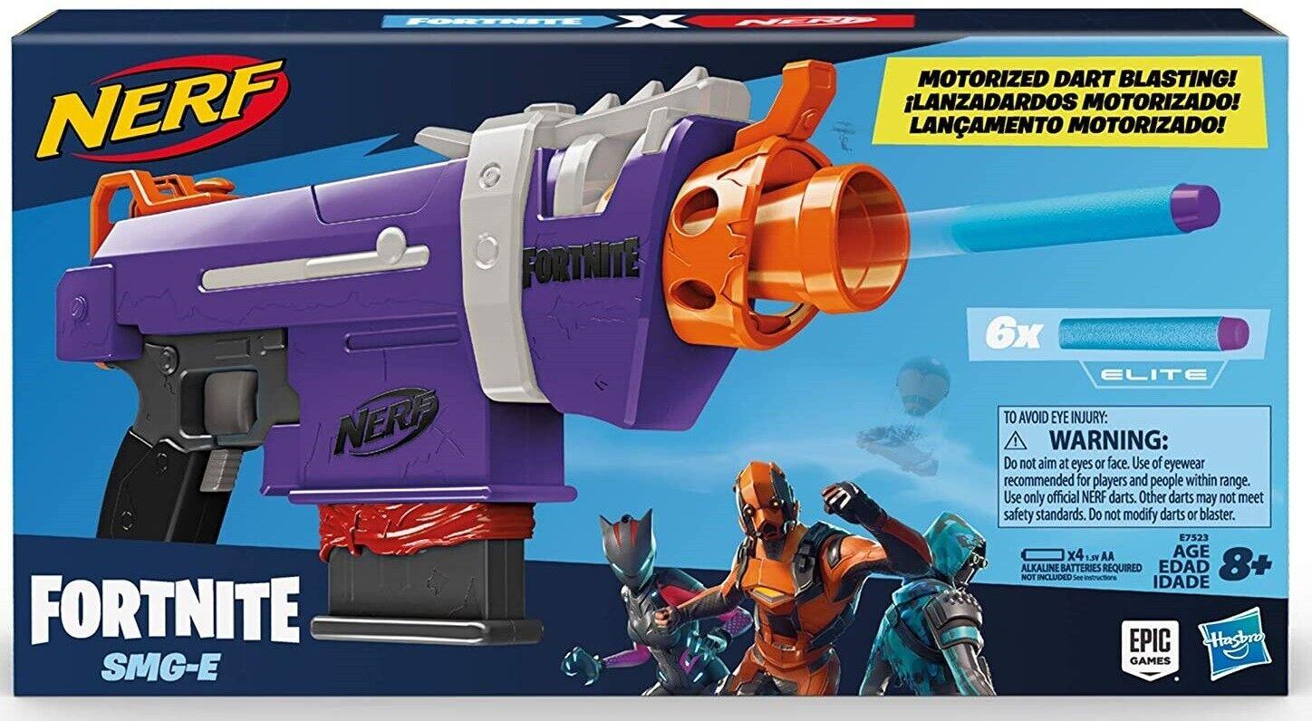 NERF Fortnite SMG-E Motorized Blaster Ages 8+ Toy Gun Play Fire Gift Game Fight