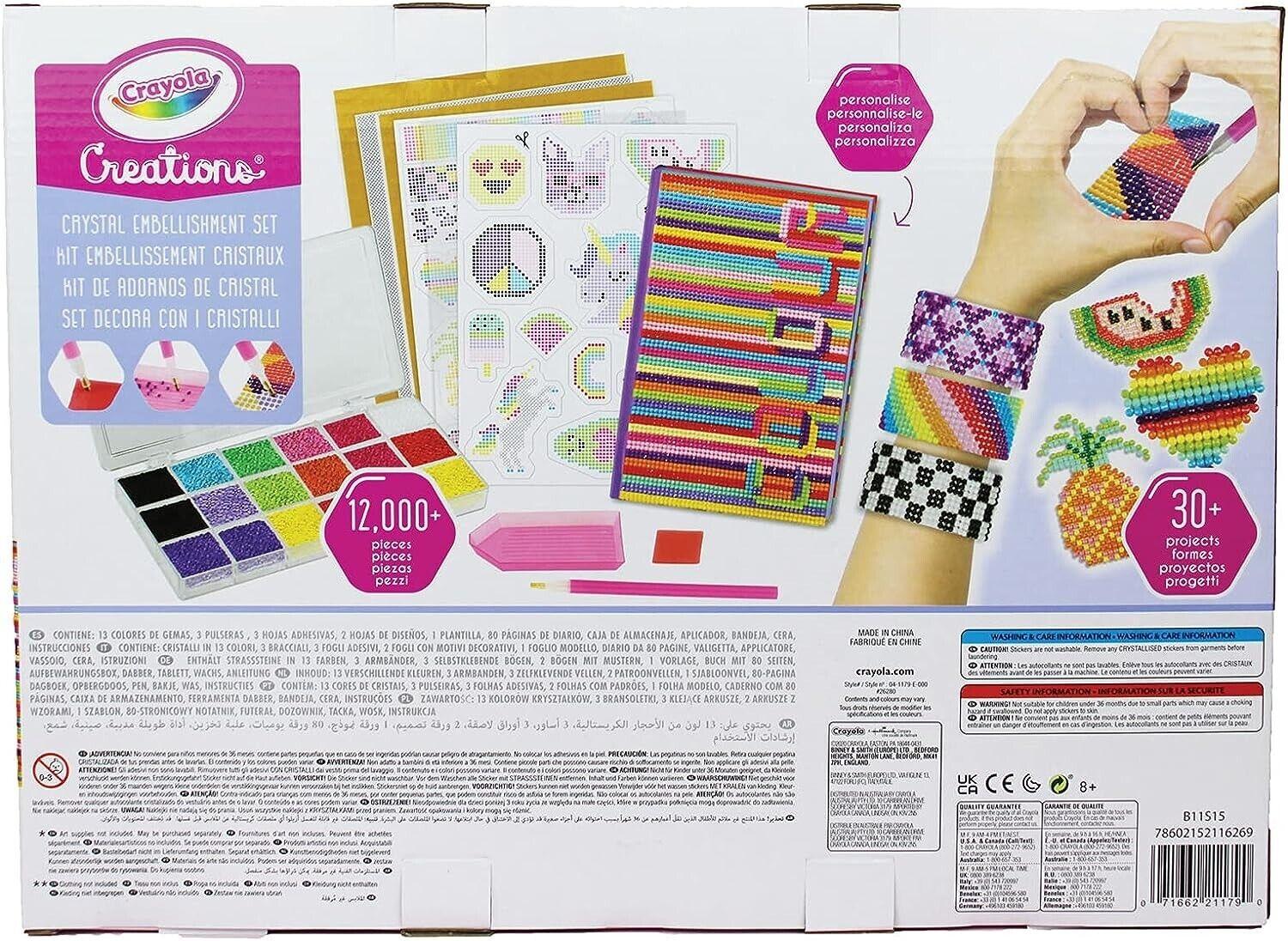 Crayola Creations Crystal Embellishments Set Customise Style Your Own Accessory