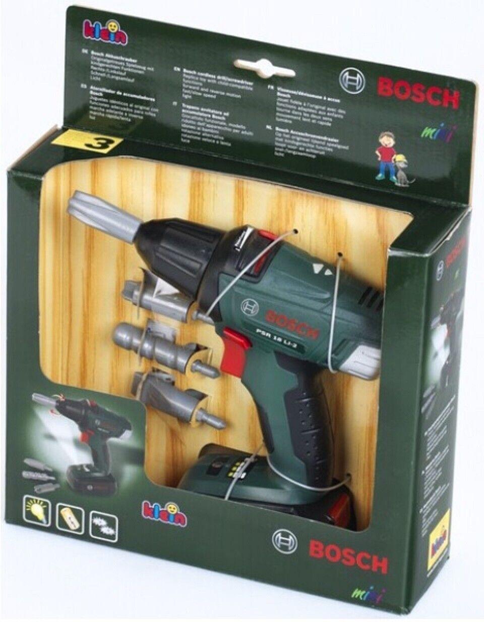 Bosch Cordless Drill Screwdriver Ages 3+ Toy Build Play Bits Rotate Sound Light