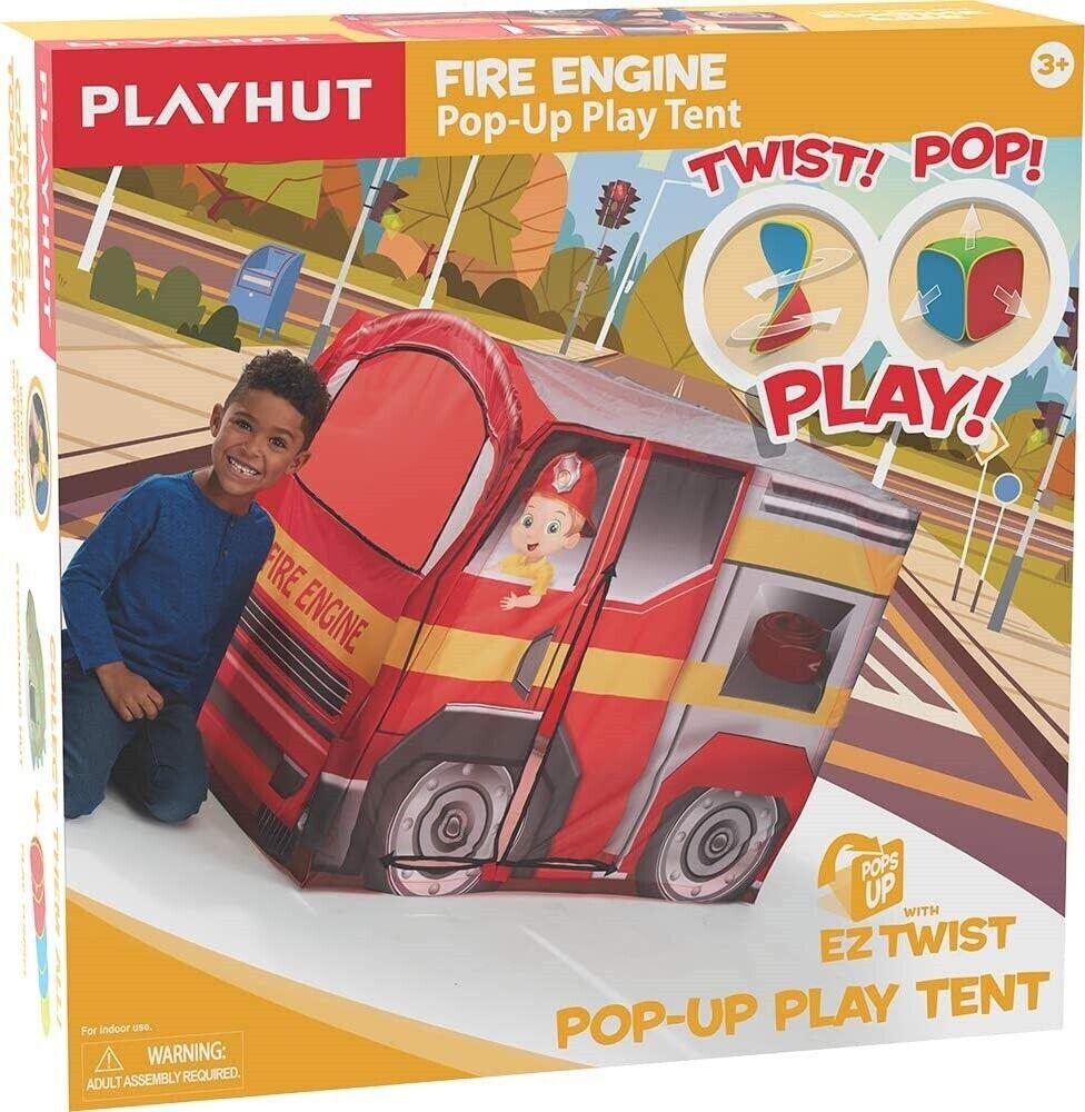 Playhut Fire Engine EZ Vehicle Pop-Up Play Tent-Easy Pop