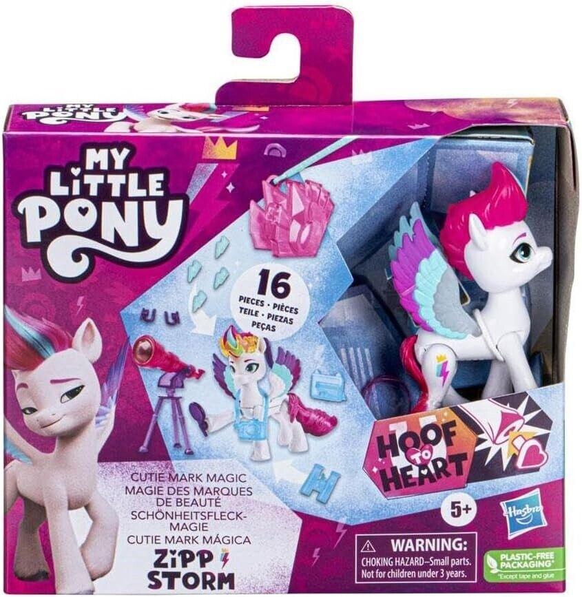 My Little Pony Zip Storm Cutie Mark Magic 3-Inch Hoof to Heart Pony Surprise Accessories