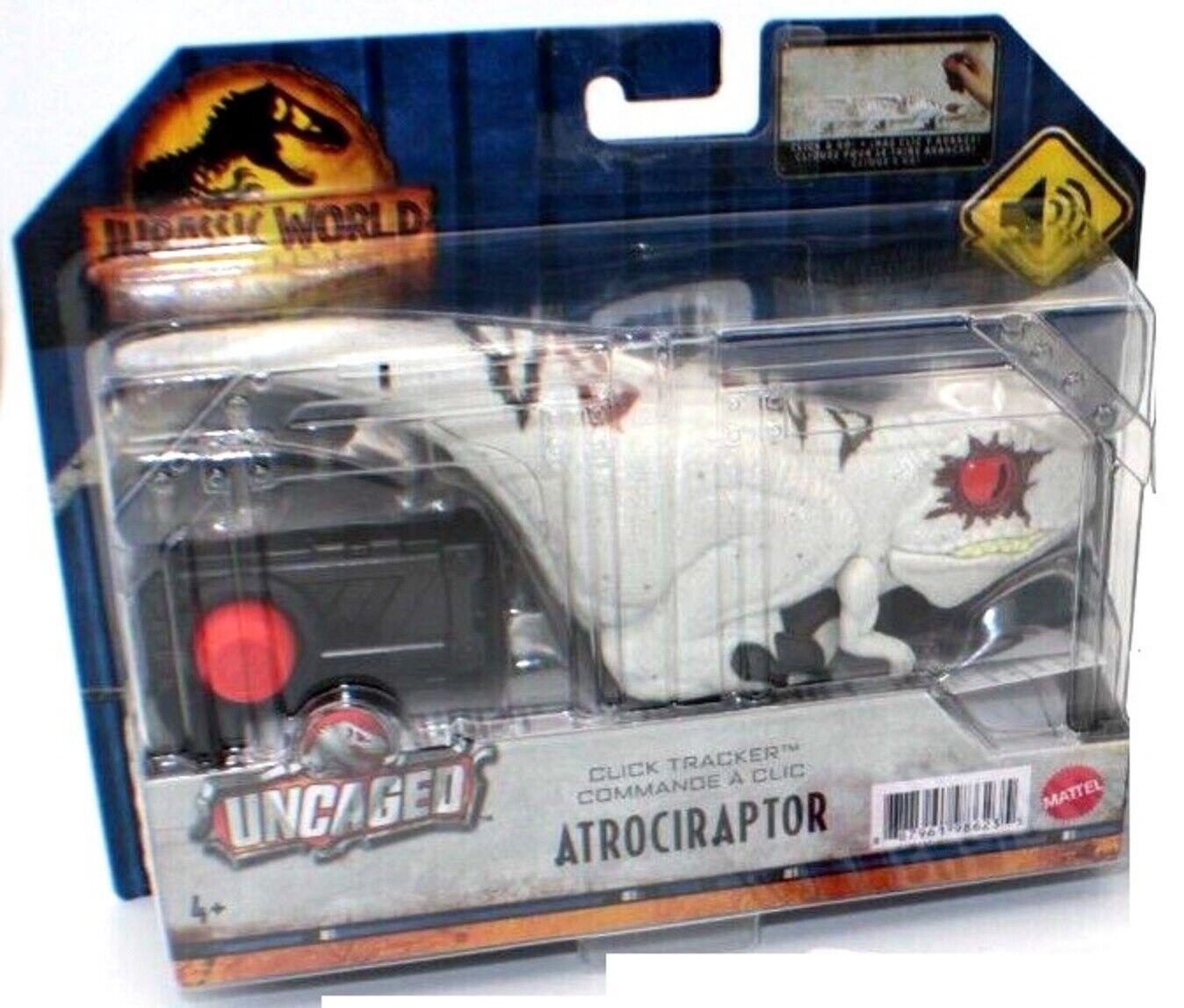 Jurassic World Dominion- Grey Atrociraptor -Uncaged Click Tracker Dinosaur Ages 4+ Dino