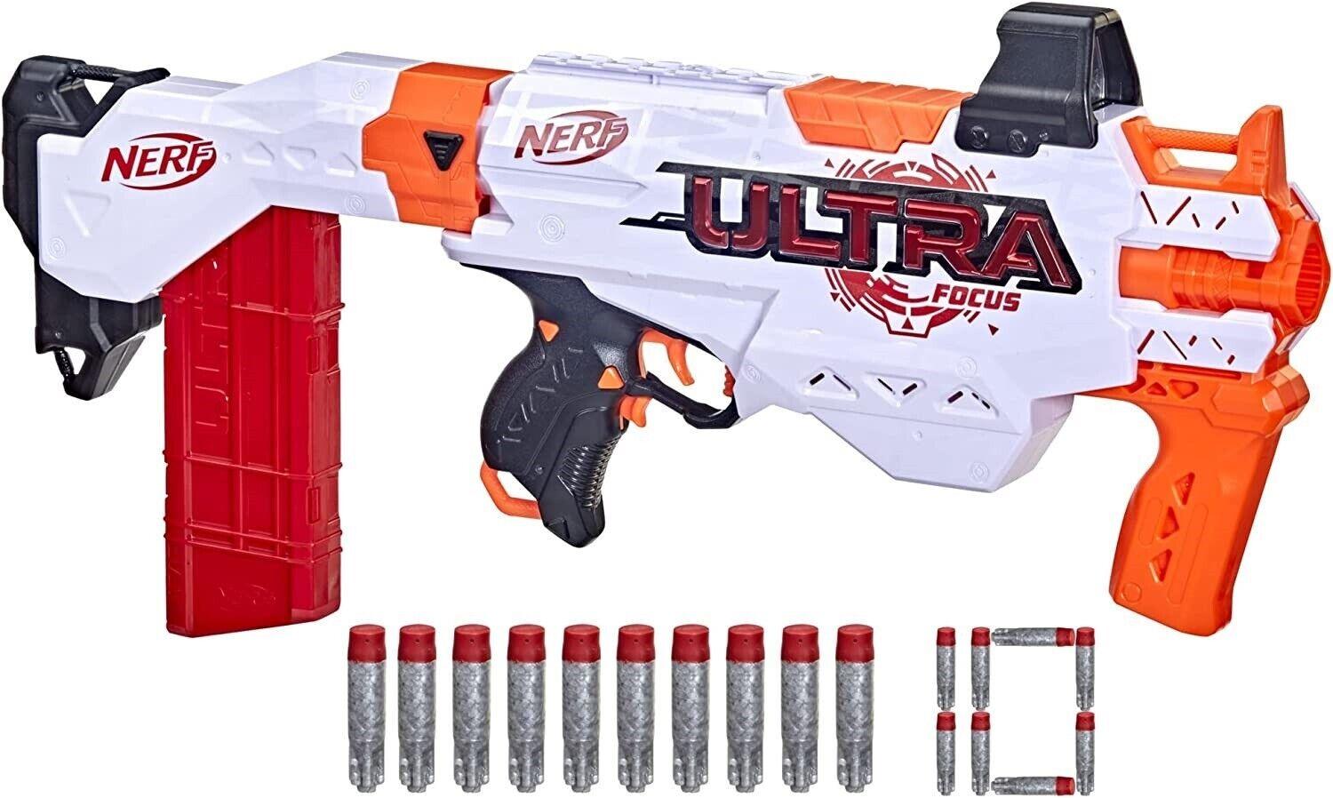 NERF Ultra Focus Motorised Blaster Ages 8+ Toy Outdoor Games AccuStrike Darts