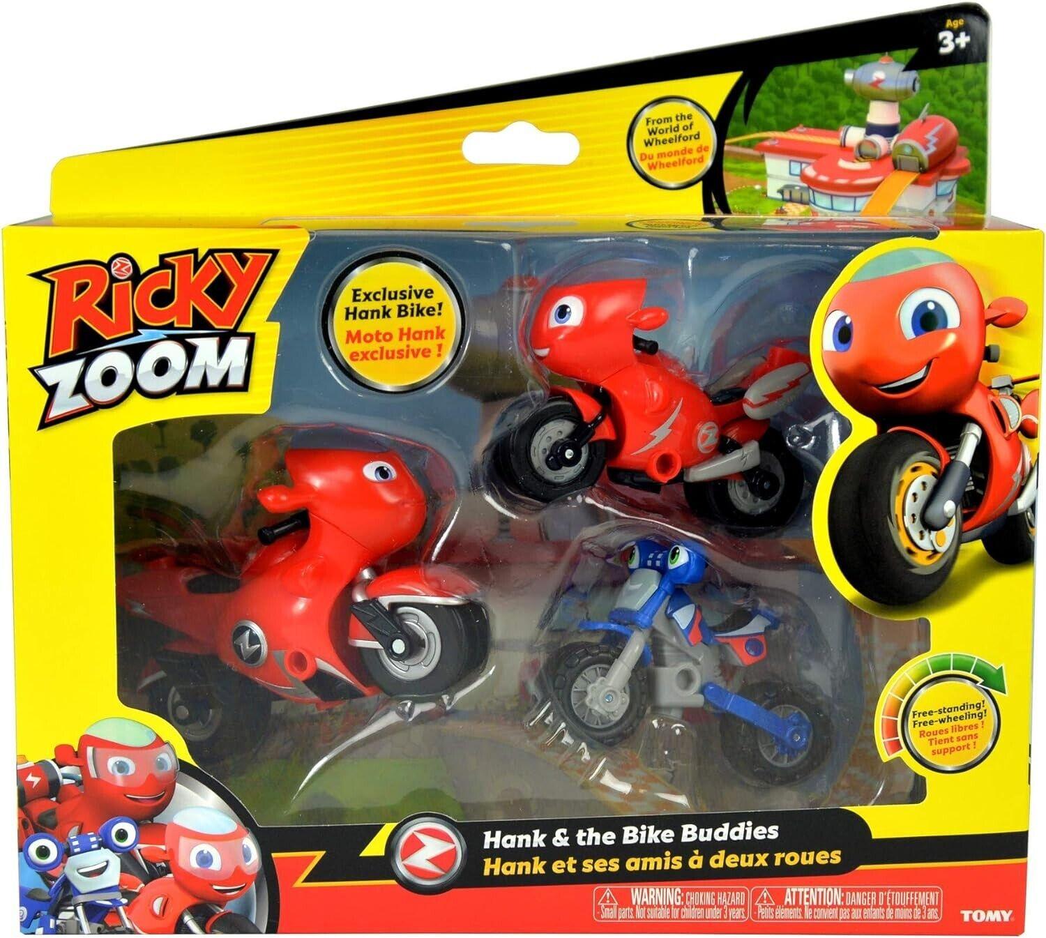Ricky Zoom Hank & The Bike Buddies Motorcycle Toys Set of 3 Bikes Race Play