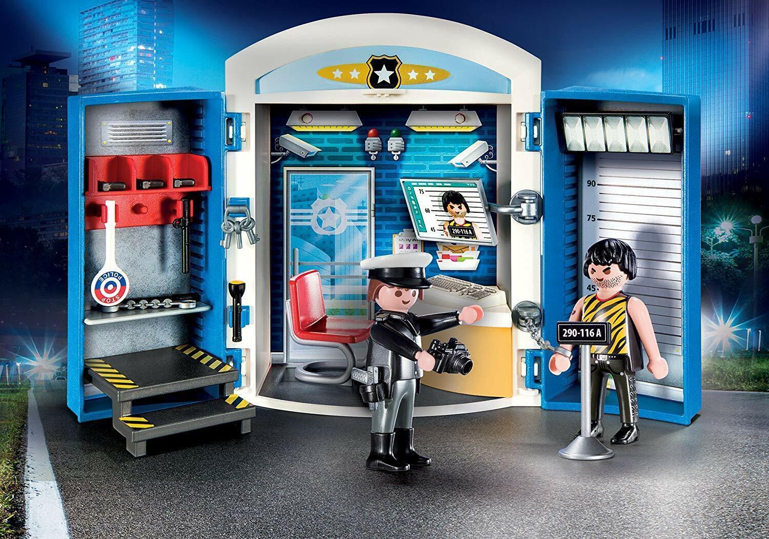 PLAYMOBIL 9111 Police Station Play Box Ages 4+ Toy Fight Car Camera Key