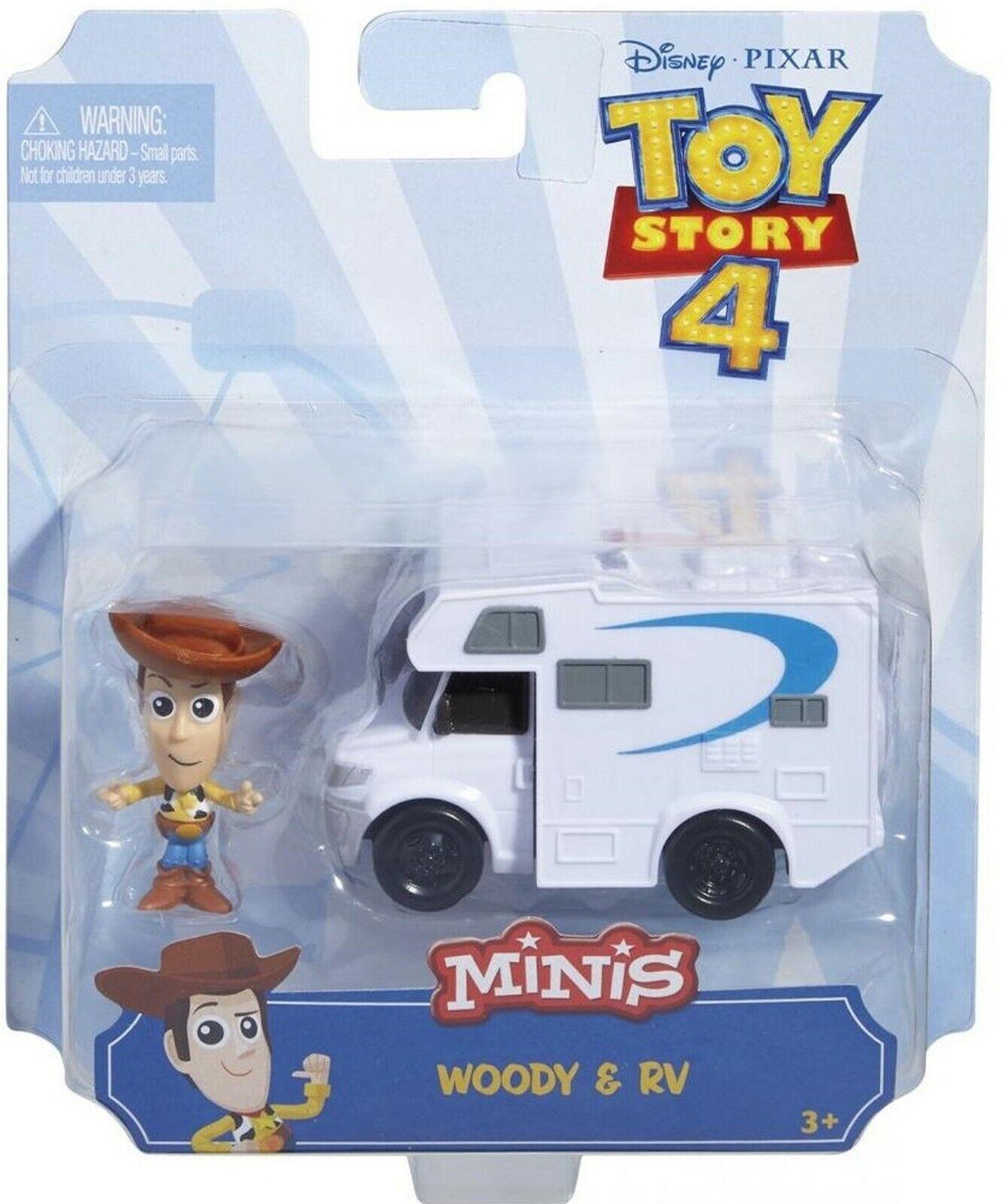 Disney Toy Story Mini Figure-Woody & RV-Ages 3+ Toy Car Bike Race
