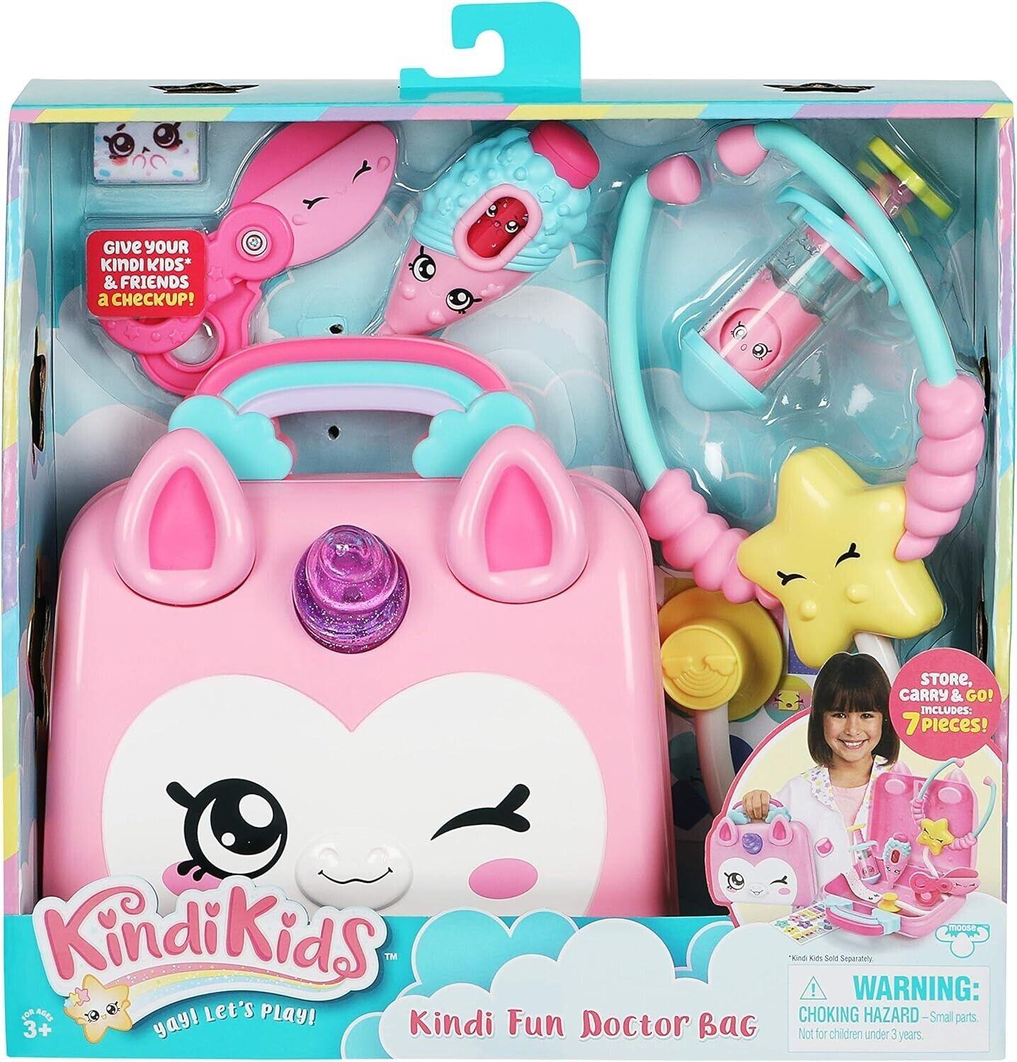 Pre-School Kindi Kids Doctor Bag and 4 Shopkin Accessories Ages 3+ New Toy Play