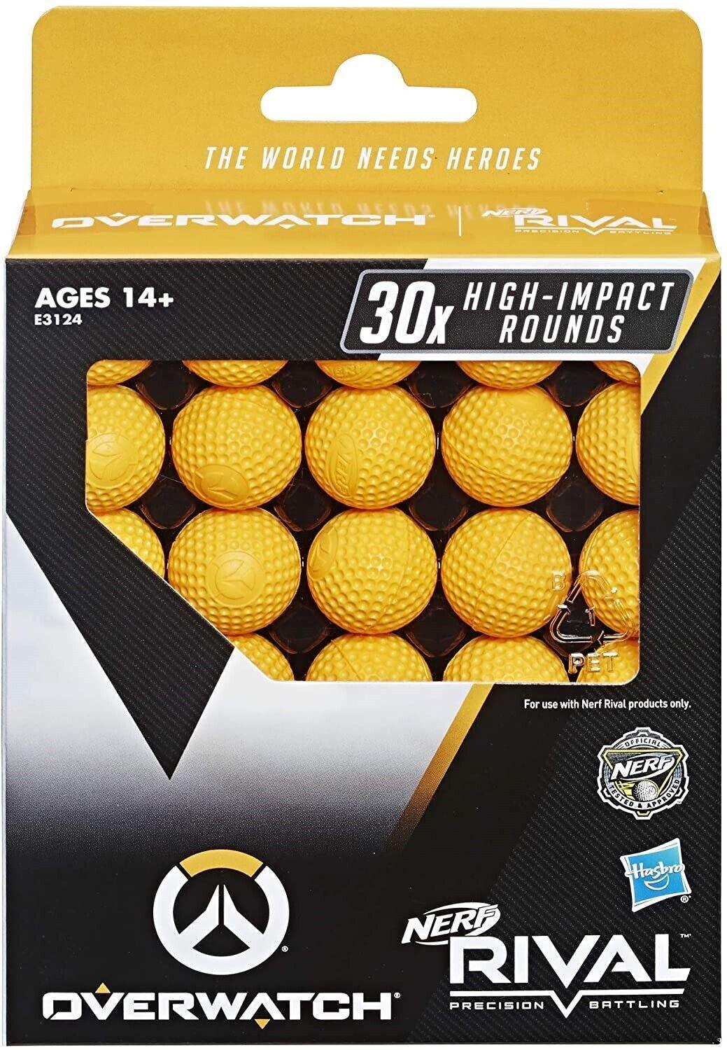 NERF Rival 30 Rounds Refill Blaster Ages 14+ Toy Overwatch Orange Fire Gun Gift