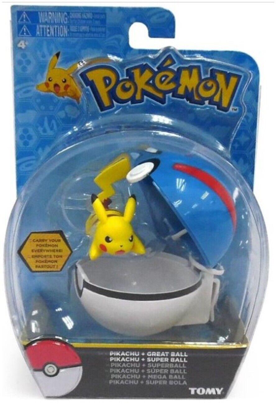 TOMY Pokemon-Pikachu and great ball-Figure Ages 4+ Game