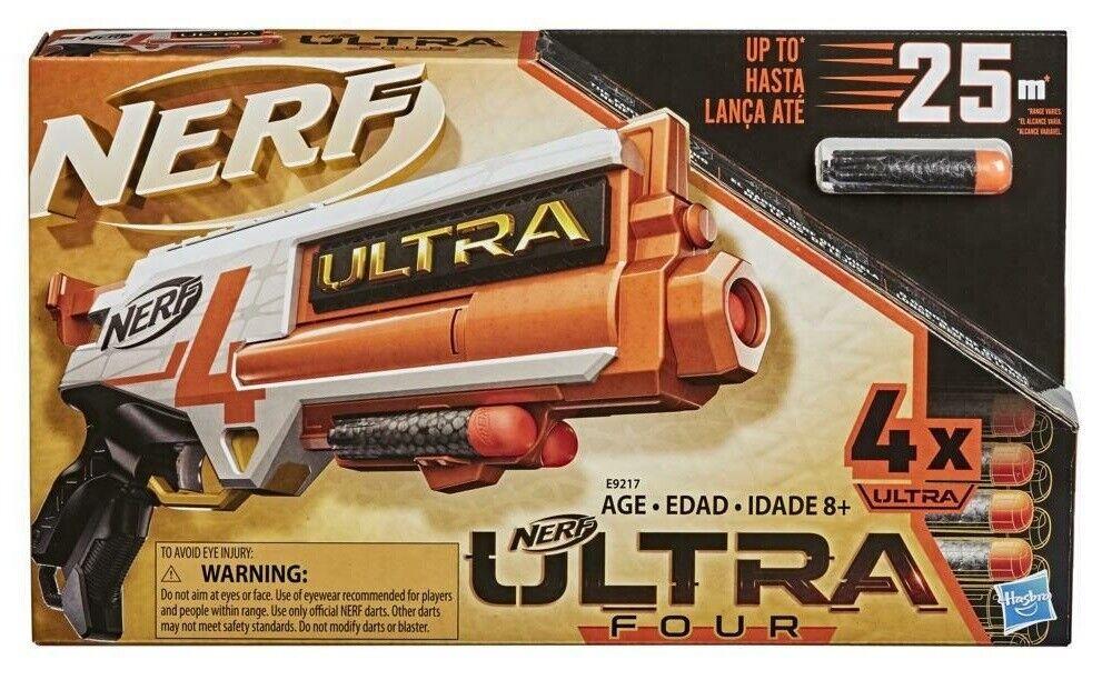 Nerf Ultra Four Blaster 4 Darts Ages 8+ Toy Gun Fire Blast Game Pistol Gift Set