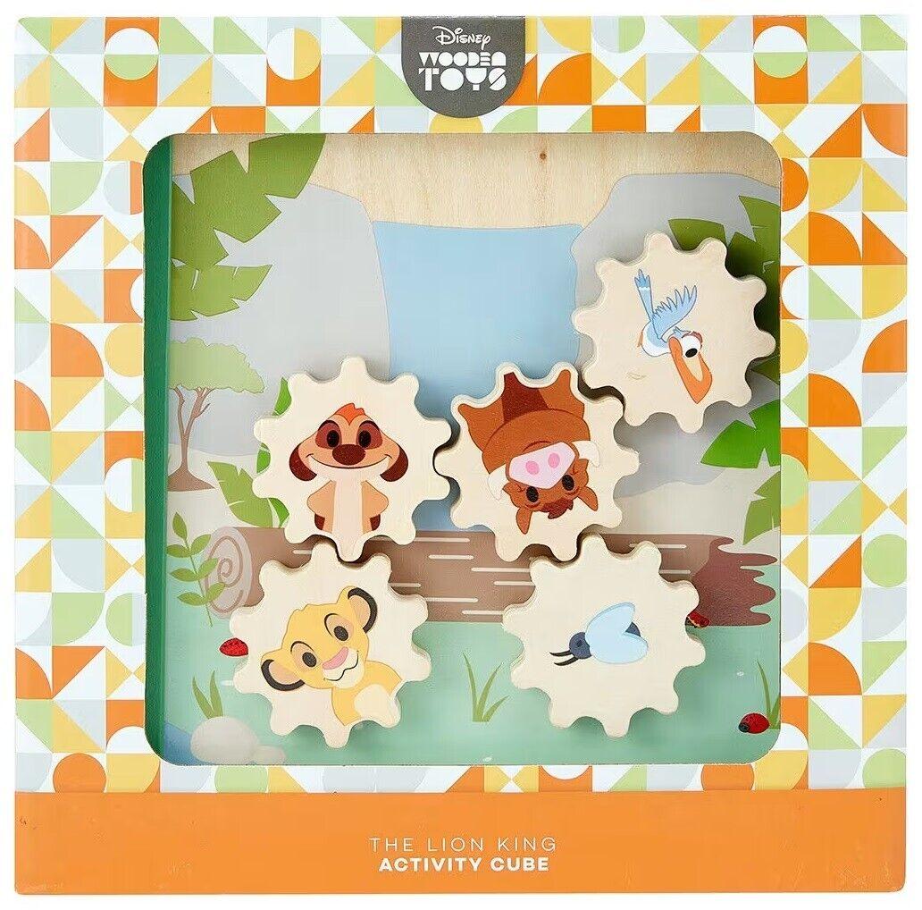 Disney Wooden Toys Lion King Activity Cube Simba and Friends Fine Motor Skills