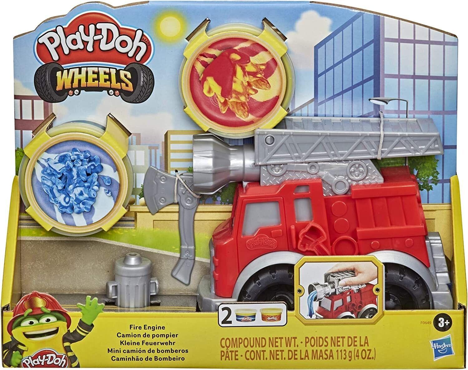 Playdoh Wheels Fire Engine Playset With 2 tubs Dough FireTruck Truck Water Play