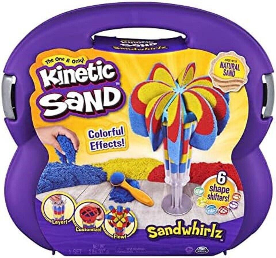Kinetic Sand Sandwhirlz Playset New Toy Over 10 Tools Natural Transformation Fun