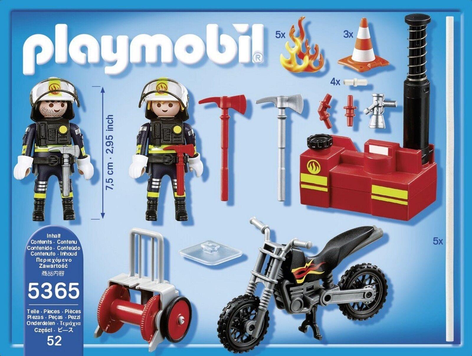 PLAYMOBIL 5365 City Action Fire Brigade Firefighters Water Pump Ages 5+ Toy Gift