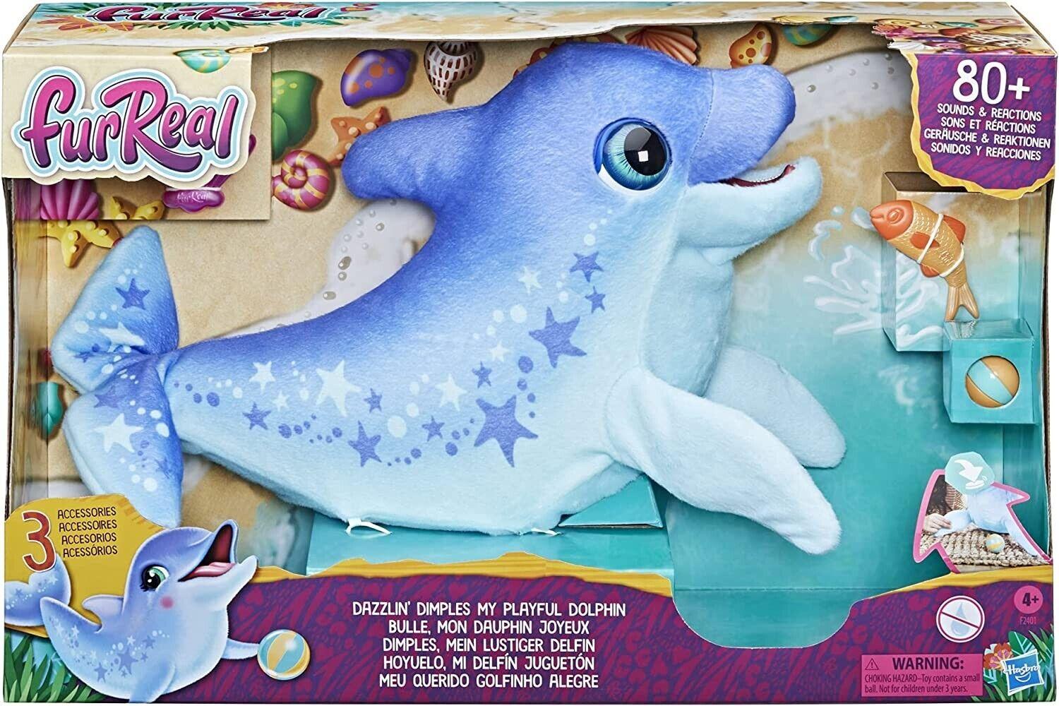 FurReal Friends Furreal Dazzlin Dimples My Playful Dolphin Plush Ages 4+ New Toy