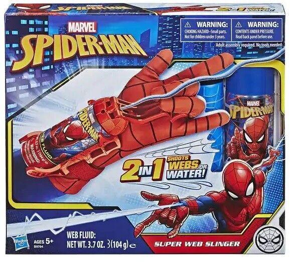 Marvel Spider-Man Super Web Slinger Ages 5+ New Toy Spiderman Fluid Spidey Play