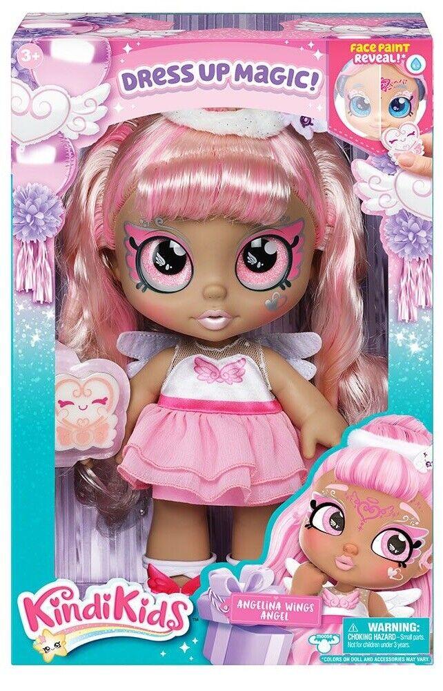 Kindi Kids - Angelina Wings - Dress Toddler face Paint Reveal Doll Unicorn Play Fun
