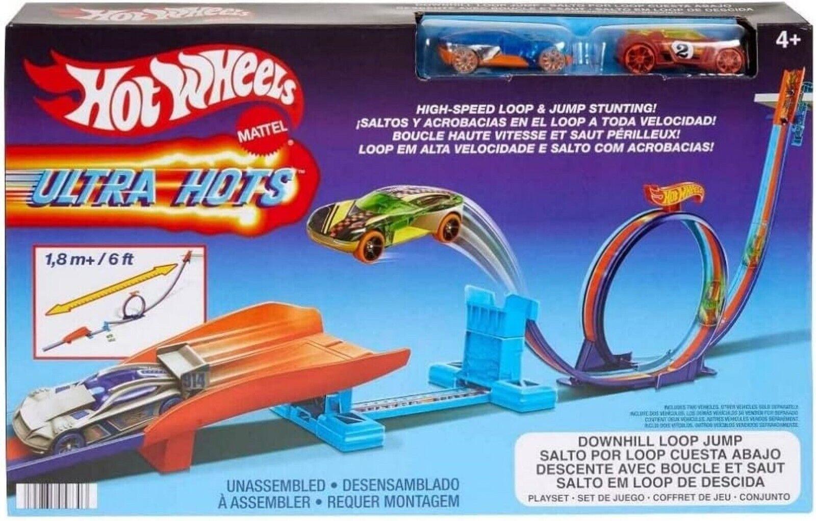 Hot Wheels Ultra Hots Downhill Loop Jump Track Ages 4+ New Toy Race Car Play