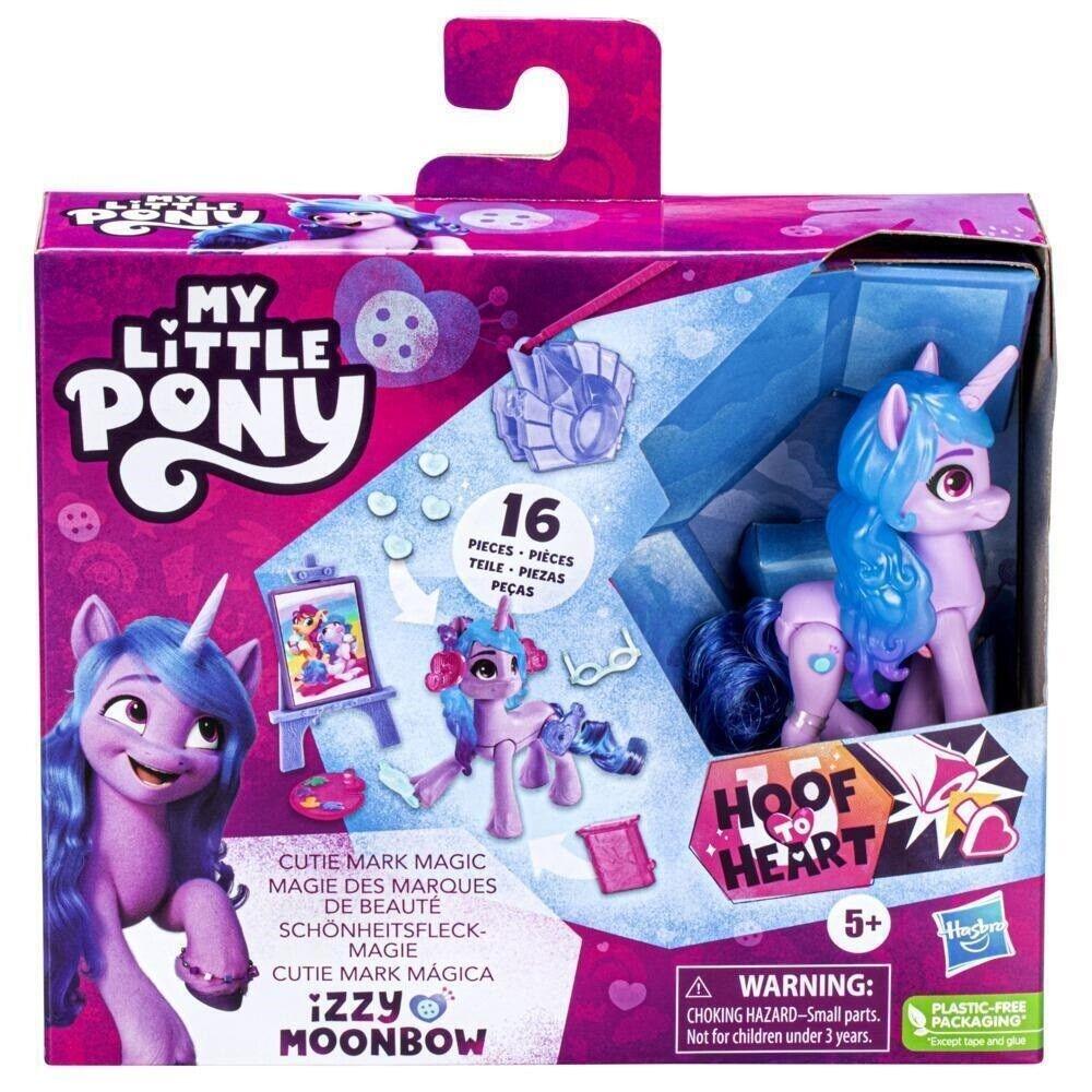 My Little Pony izzy Moonbow Cutie Mark Magic 3-Inch Hoof to Heart Pony Surprise Accessories