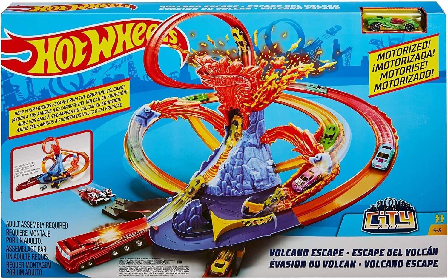 Hot Wheels Volcano Escape Track Set Ages 5+ New Toy Race Car Play Boys Gift