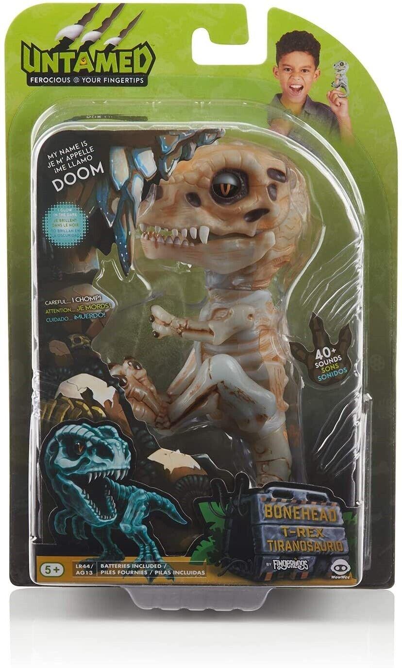WowWee Fingerlings Untamed T-Rex Bonehead Doom Interactive Toy Pet