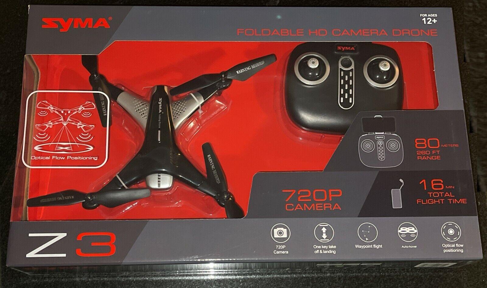 Syma RC Z3 Compact Foldable Video Drone Ages 14+ New Toy Plane 720P Camera Play