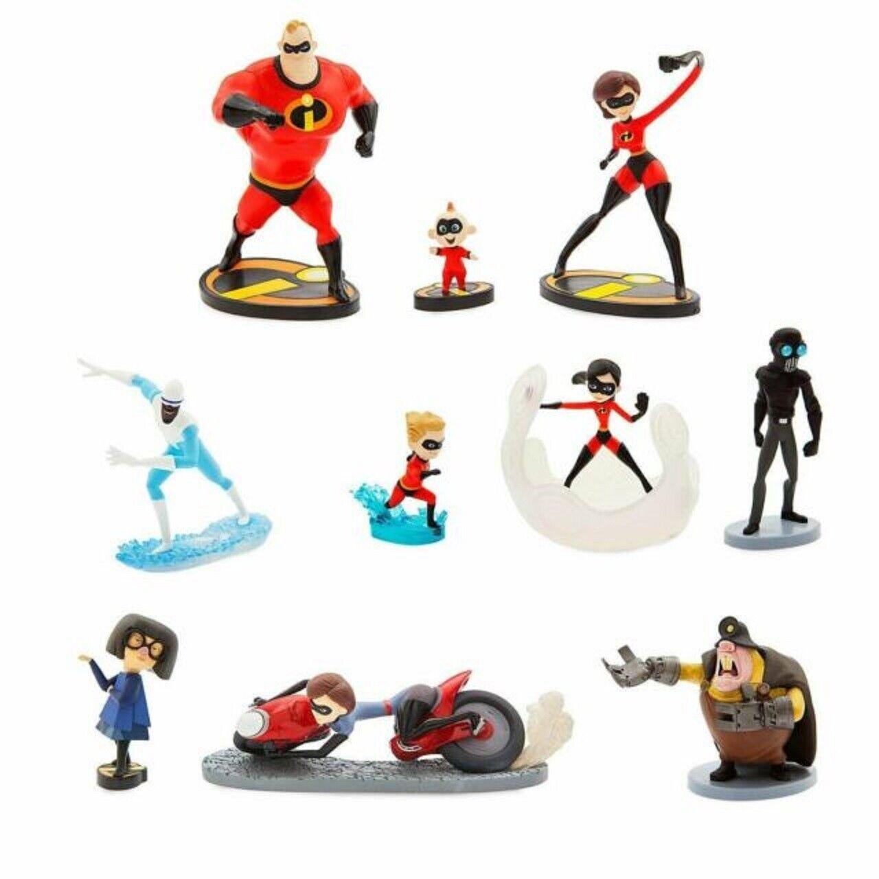 Incredibles 2 Exclusive 10-Piece Deluxe Figure Play Set Ages 3+ Toy Elasticycle