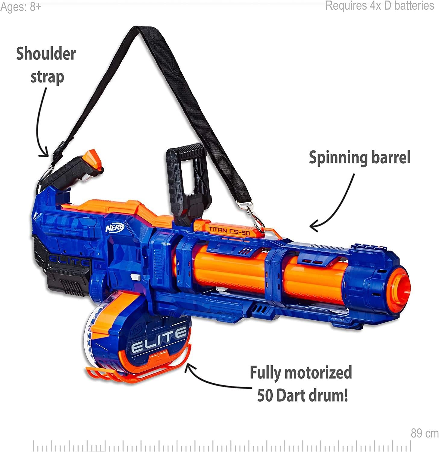 NERF Elite - Titan CS 50 Blaster inc 50 Official Darts