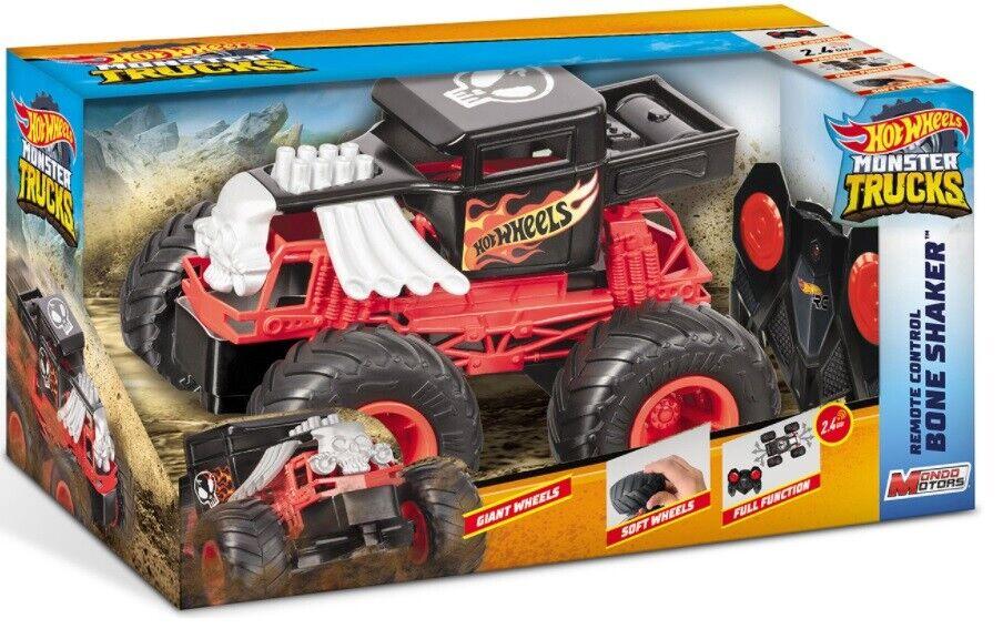 Hot Wheels Monster Truck RC 1:24 Scale Bone Shaker Mega Wrex Car Race Play Toy