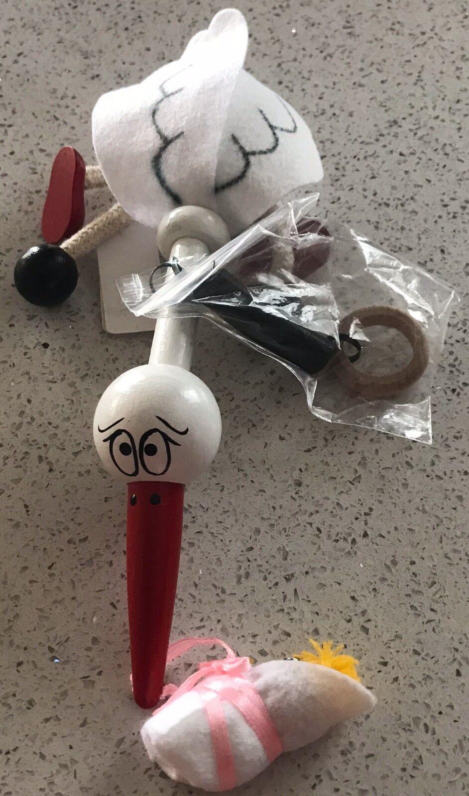 Stork Baby Flying Figure ABA Ages 3+ New Toy Girls Boys Play Fly Bird Storks