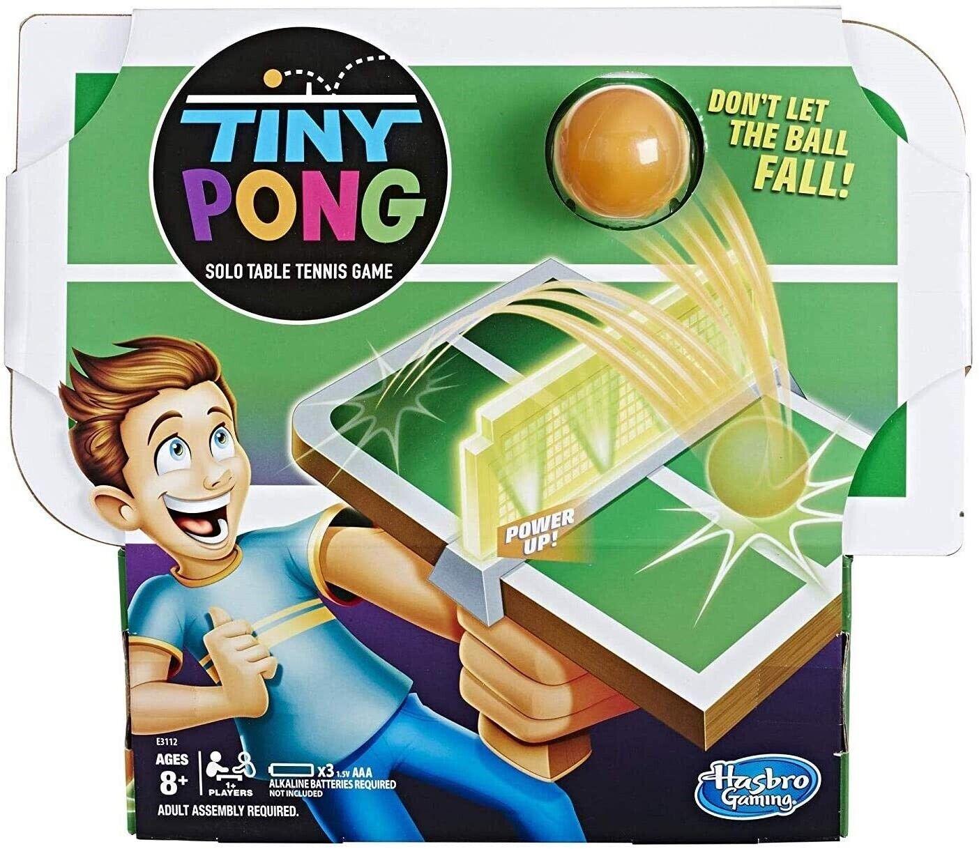 Tiny Pong Solo Table Tennis Kids Electronic Handheld Game Ages 8+ Toy Ball Play