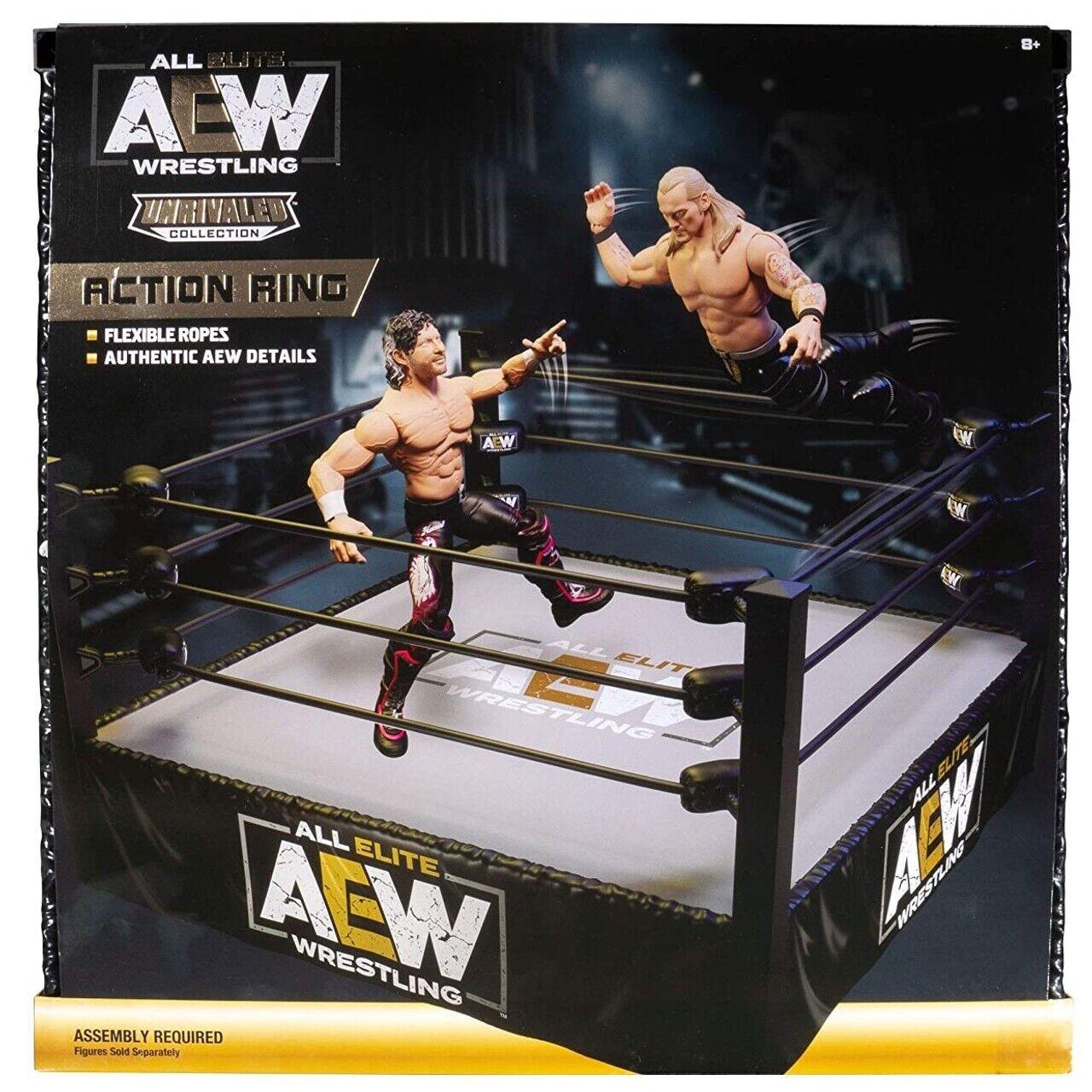 AEW Unrivaled Collection Action Ring Playset Ages 8+ WWE Wrestling New Toy Play