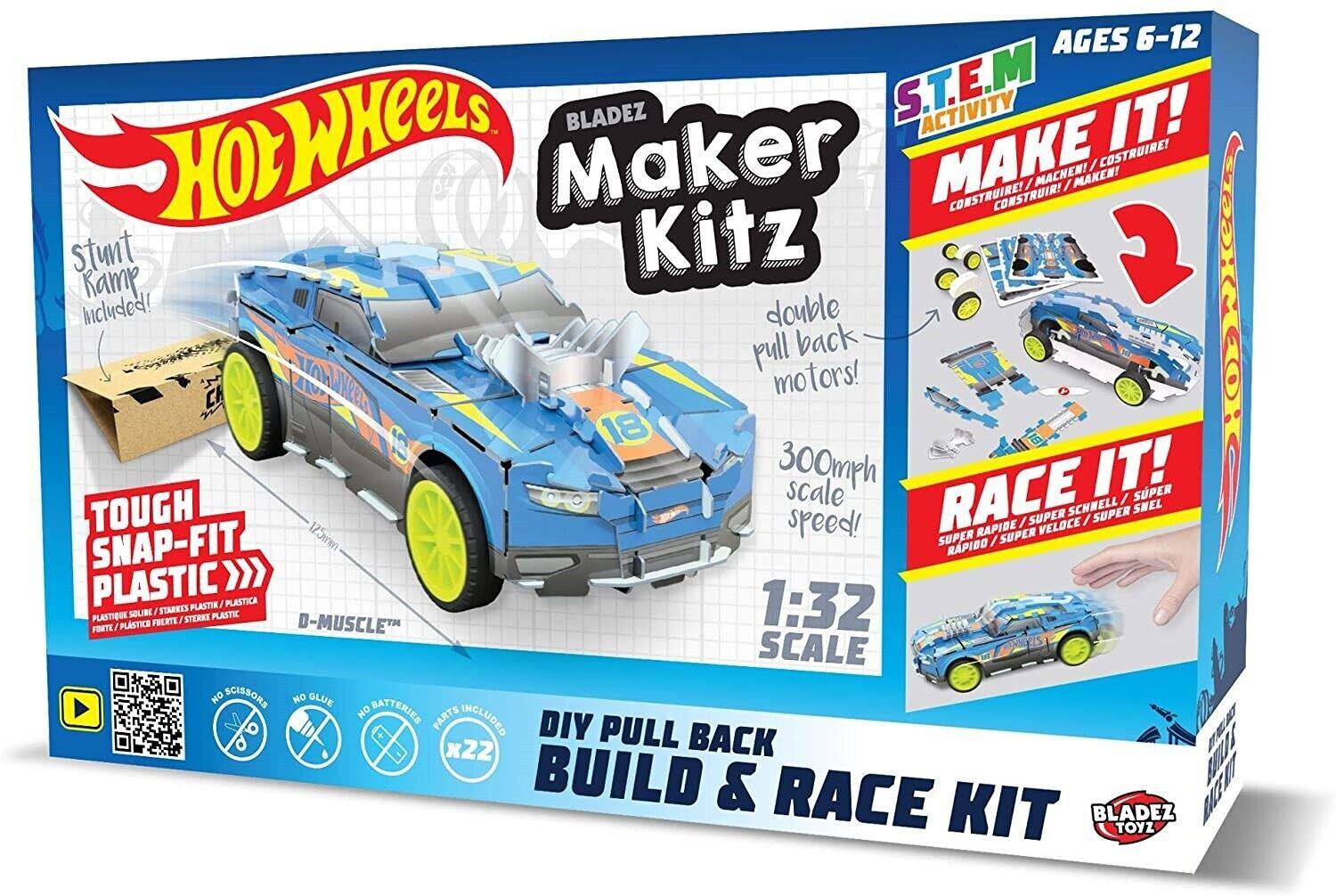 Hot Wheels Model Building Kit Car Ages 6+ Toy Paint Art Play Ramp Race Build Fun