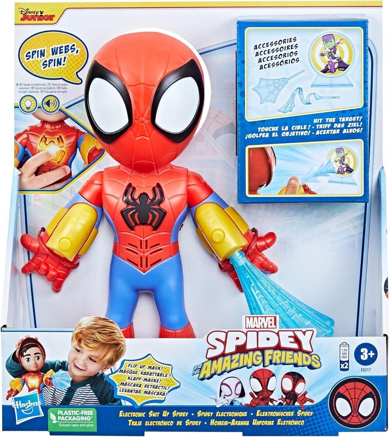 Marvel Spidey and His Amazing Friends Electronic Suit Up Spidey 10-Inch Action