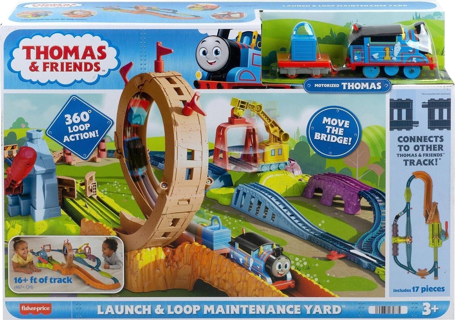Thomas & Friends Launch & Loop Maintenance Yard Carly the Crane Train New Toy