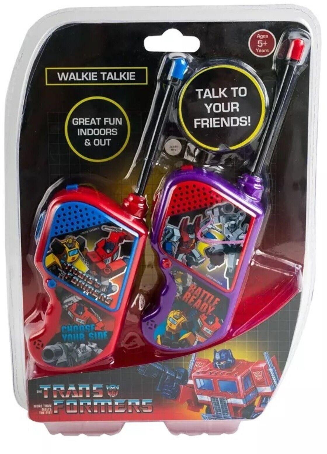 Transformers Walkie Talkie Set Ages 5+ Toy Phone Battle Talk Play Robot Gift