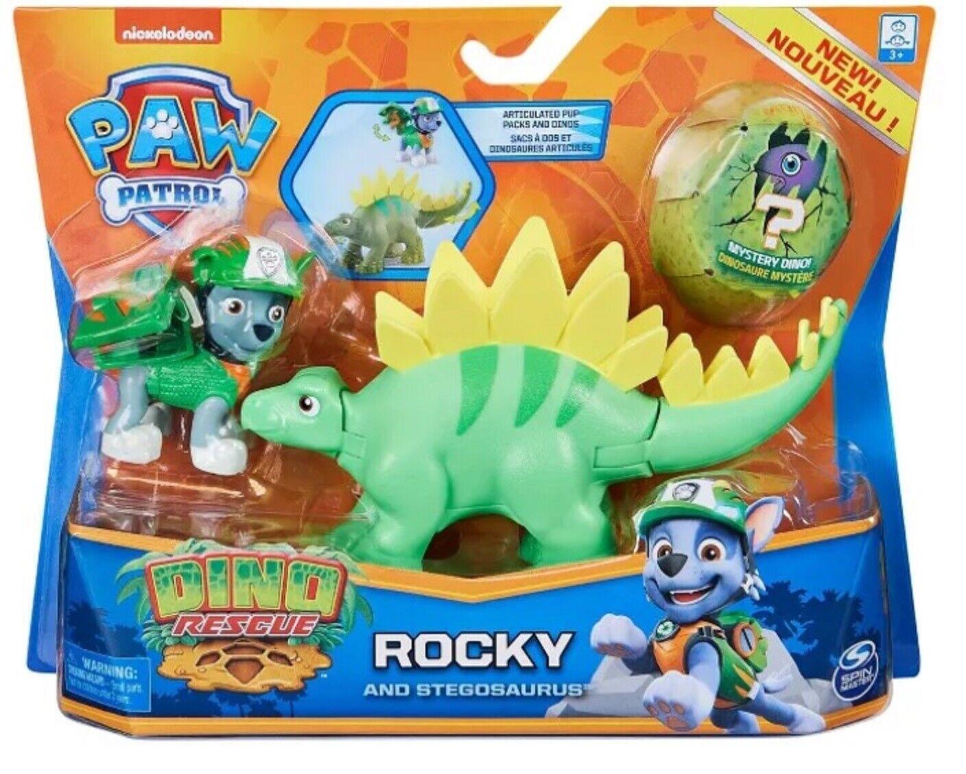 PAW Patrol-rocky & stegosaurus Rescue Hero Ages 3+ Toy Action Dinosaur Pet