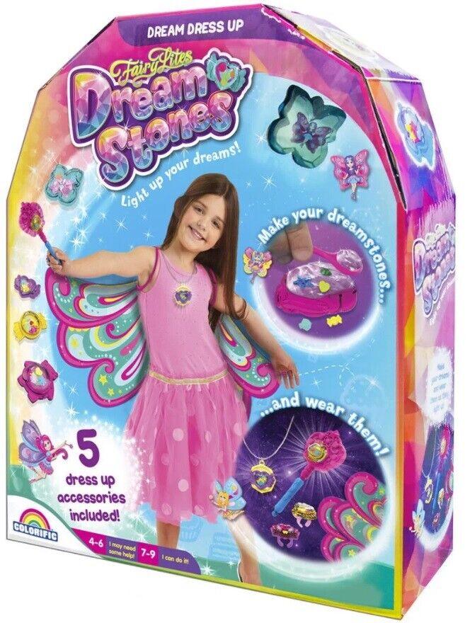 Fairylites Dream Stones Fairy Age 4+ Toy Play Necklace Ring Gem Wing Craft Dress