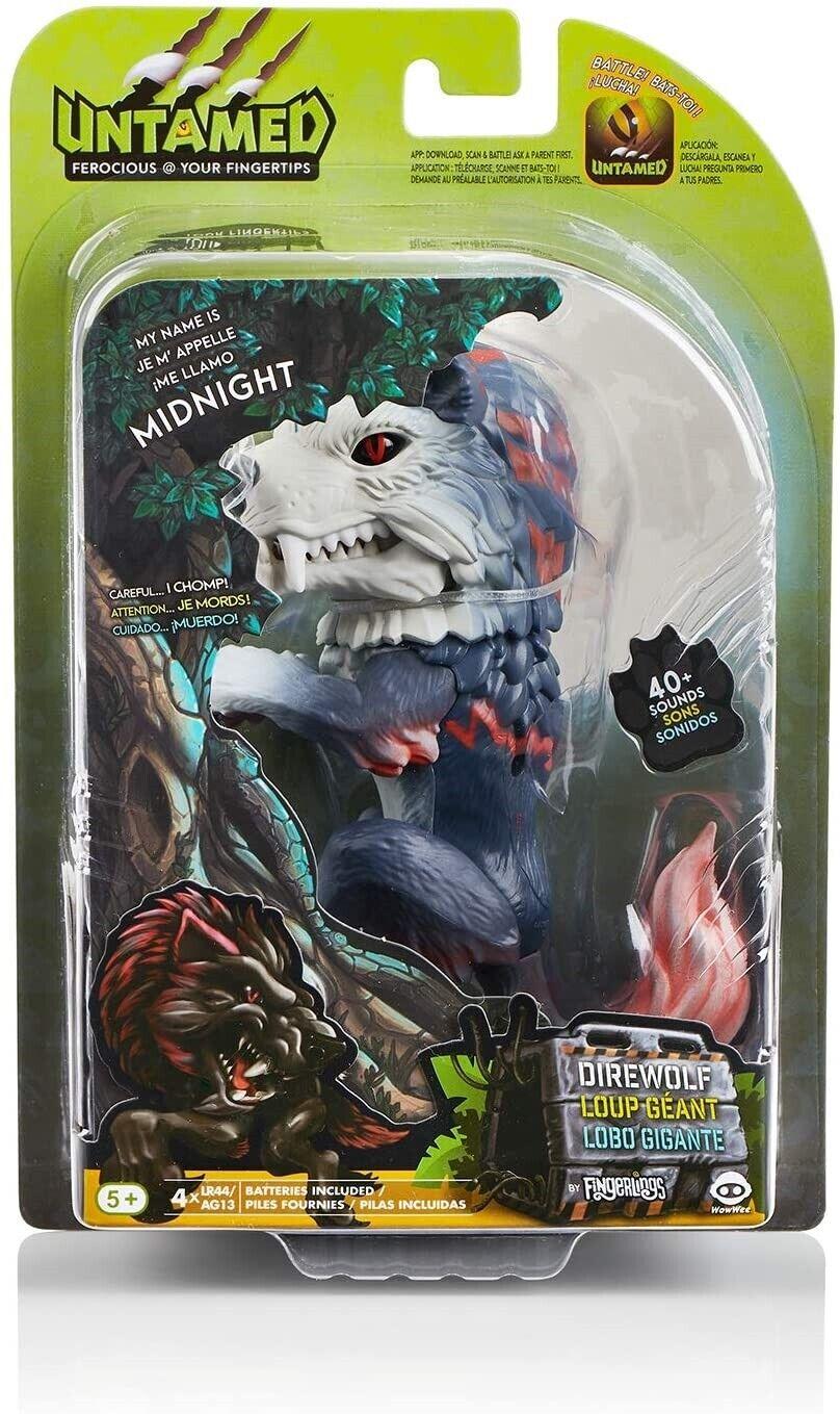 WowWee Fingerlings Untamed Direwolf Midnight Interactive Toy Pet