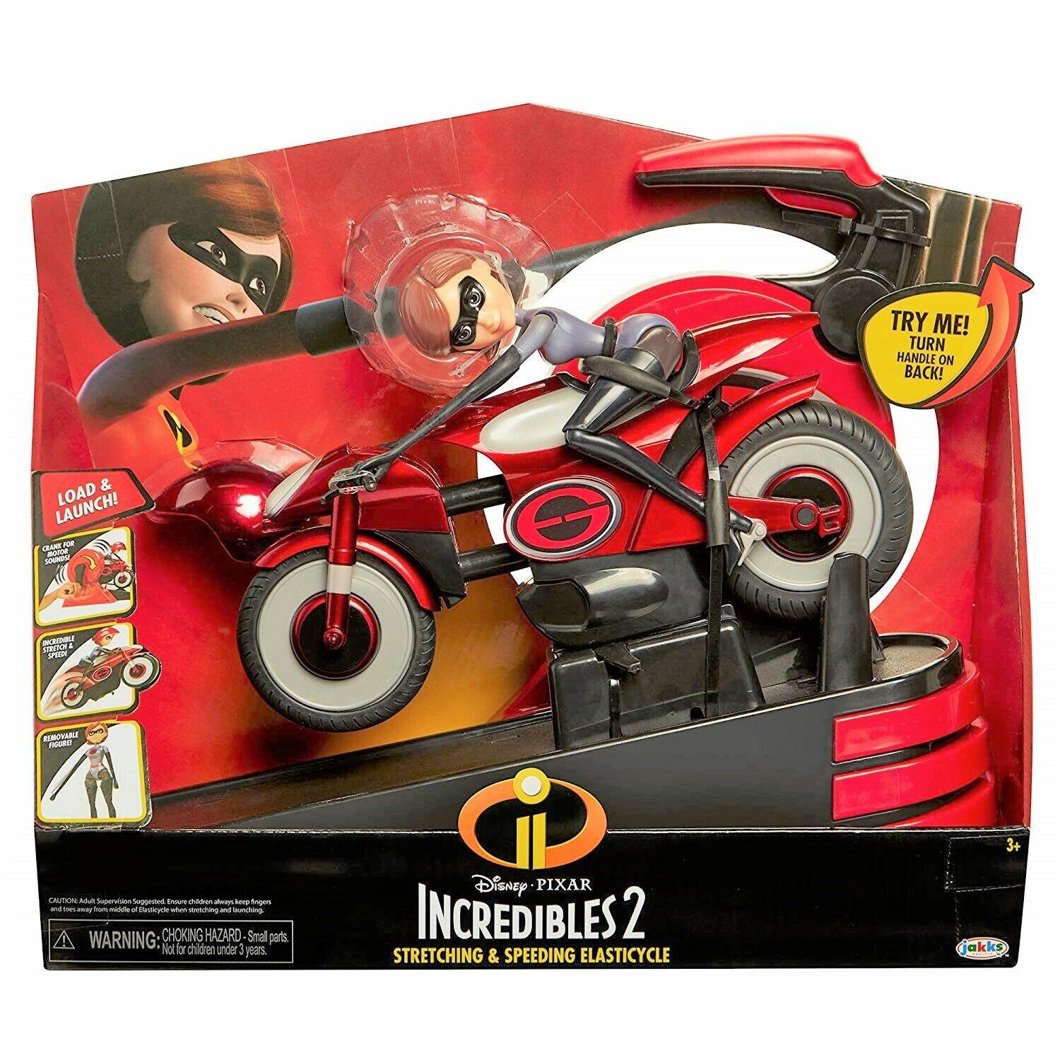 Incredibles 2 Genuine New Toy Stretching Elasticycle Elastigirl Car Bike Race