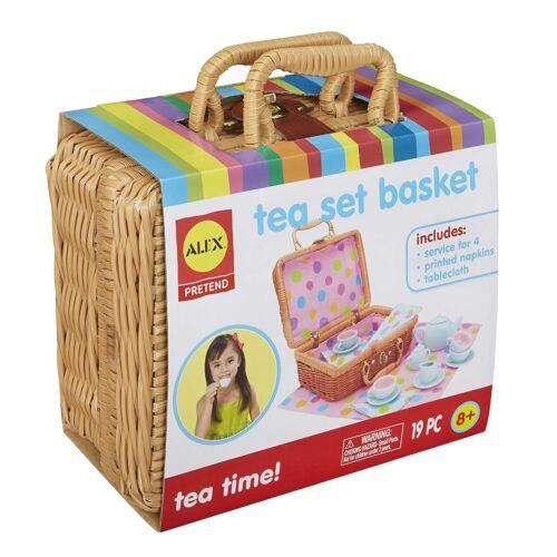 ALEX Toys Pretend Play Tea Set Basket 709W Ages 8+ Toy Girls Gift Cup Picnic Fun