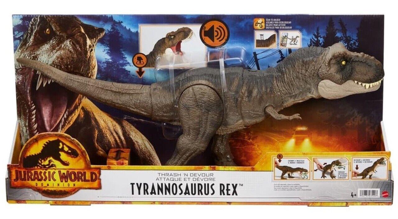 Jurassic World Thrash 'N Devour Tyrannosaurus Rex Ages 4+ New Toy Dinosaur Dino