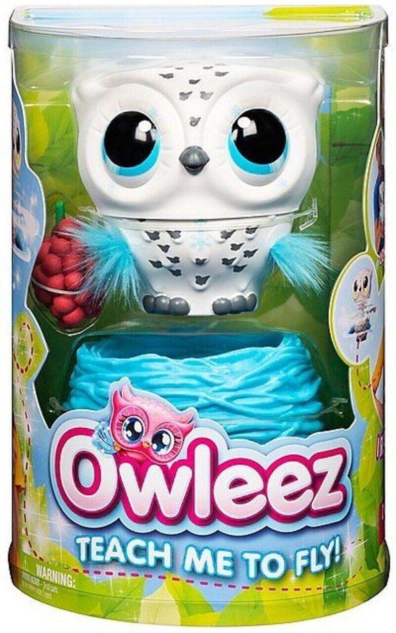 Owleez Flying Baby Owl Interactive White Ages 6+ Toy Play Fly Gift Food Fun