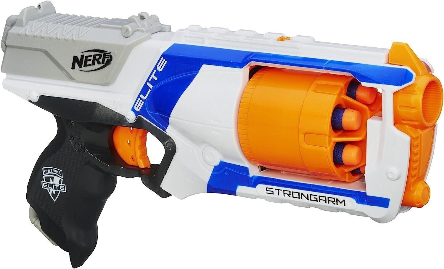 Nerf N-Strike Elite Strongarm Blaster with 6 Darts Rotating Barrel Ages 8+ Toy