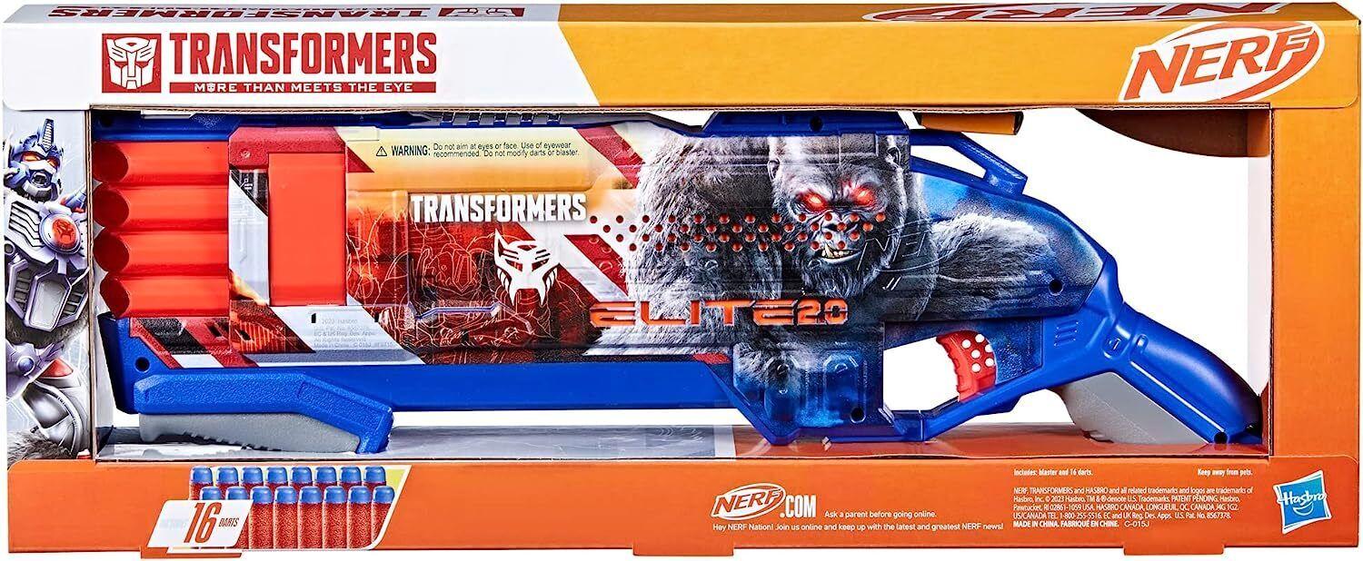 NERF Elite 2.0 Transformers Optimus Prime Dart Blaster Play Gift