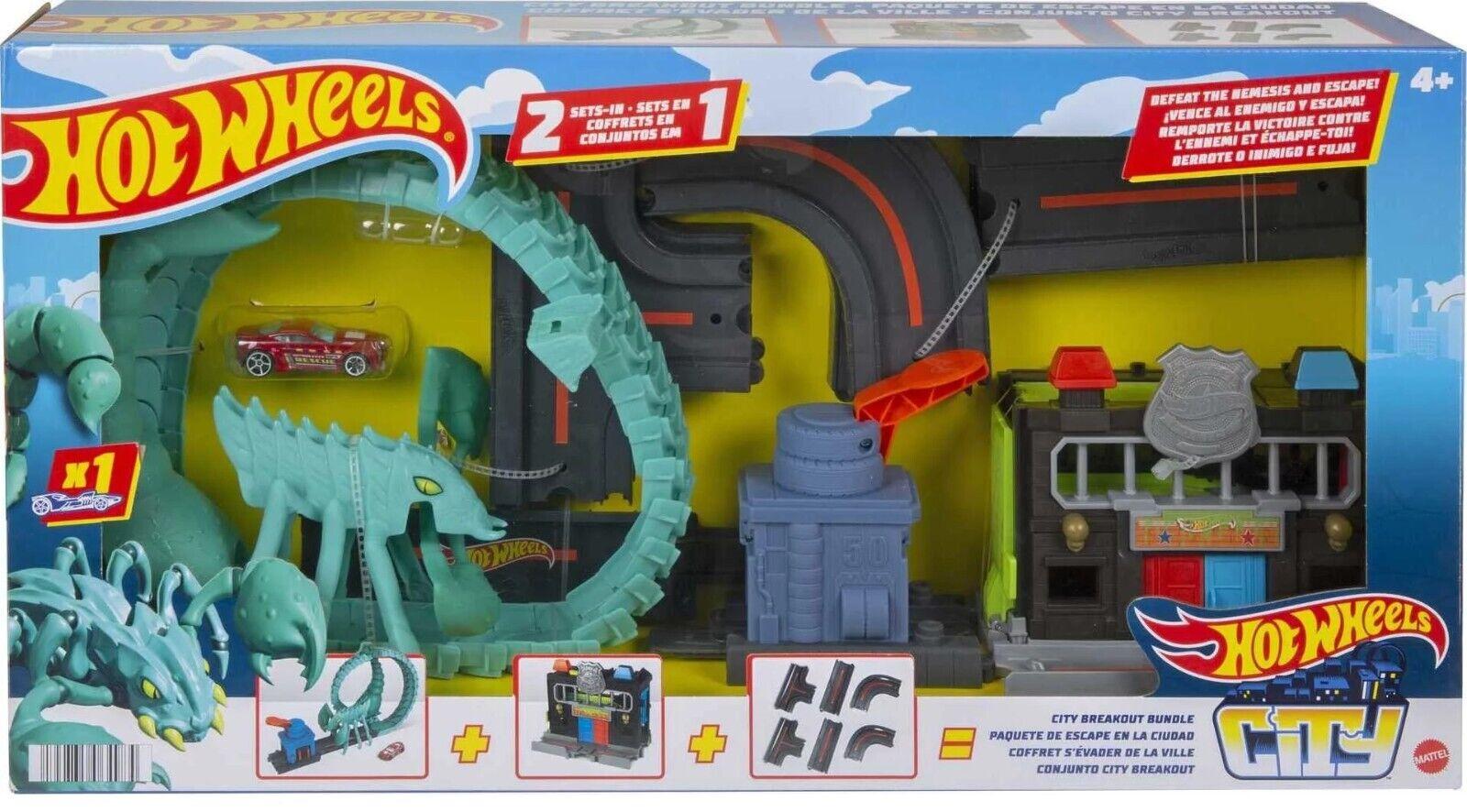 Hot Wheels City 2-in-1 Breakout Bundle Police Station & Toxic Scorpion Attack