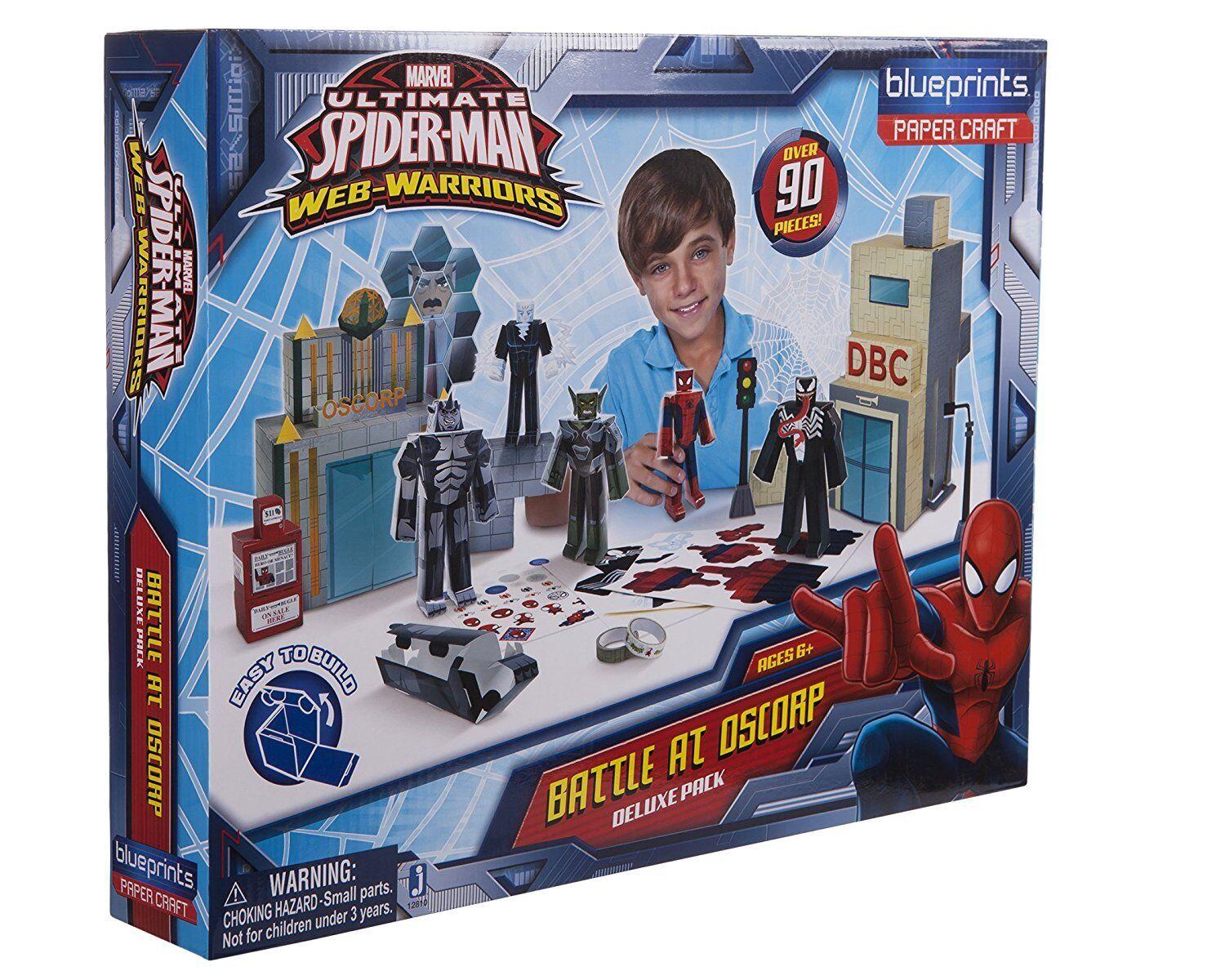 Marvel Blueprints Battle Oscorp Deluxe Pack Ultimate Spiderman Papercraft Age 6+