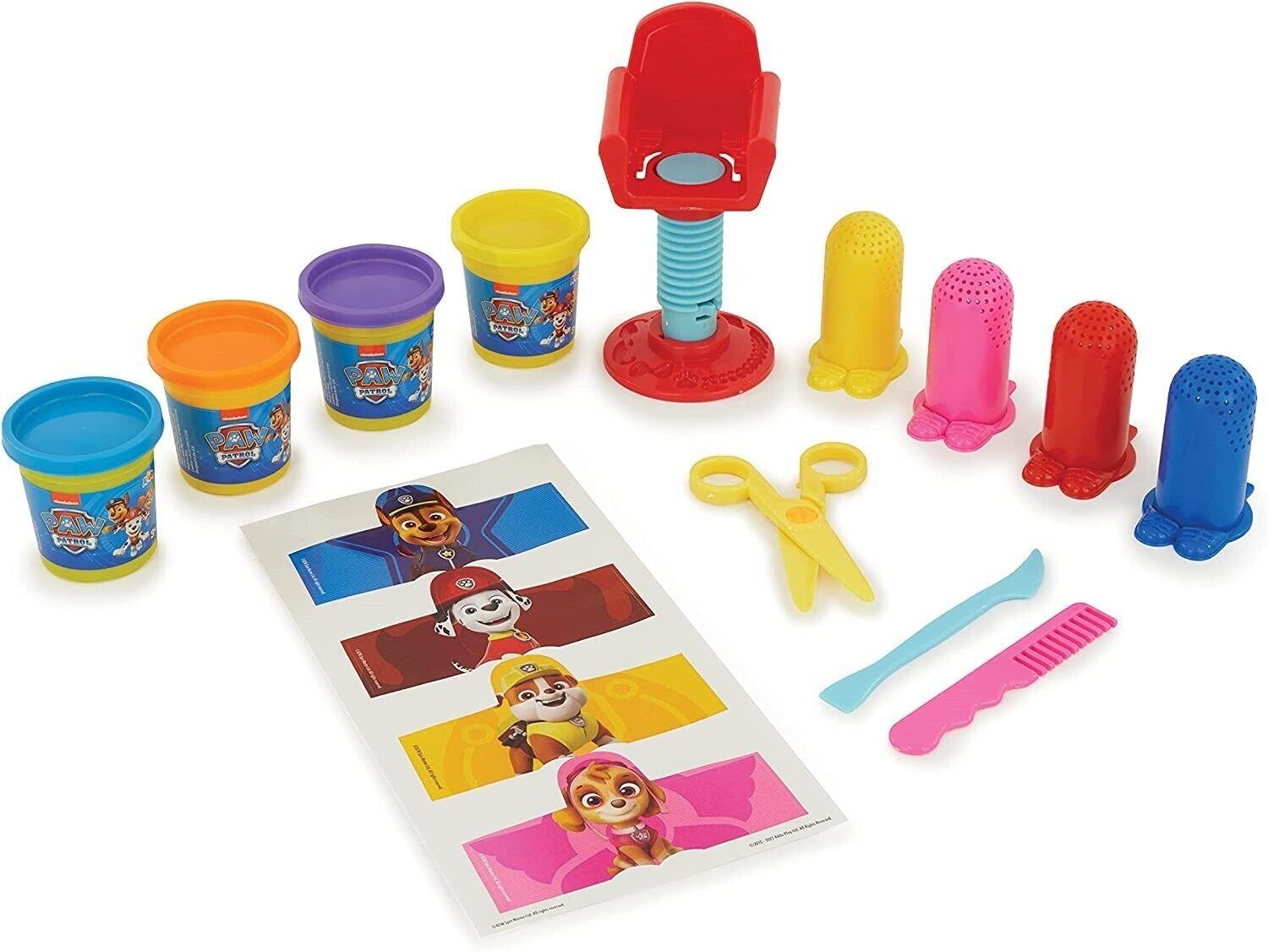 Paw Patrol 19 Pieces Pup Parlor Dough Playset Ages 3+ New Toy Chair Comb Tube