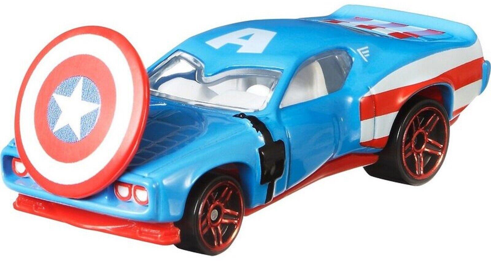 Hot Wheels Marvel Car 3+ Toy Captain America Character Car