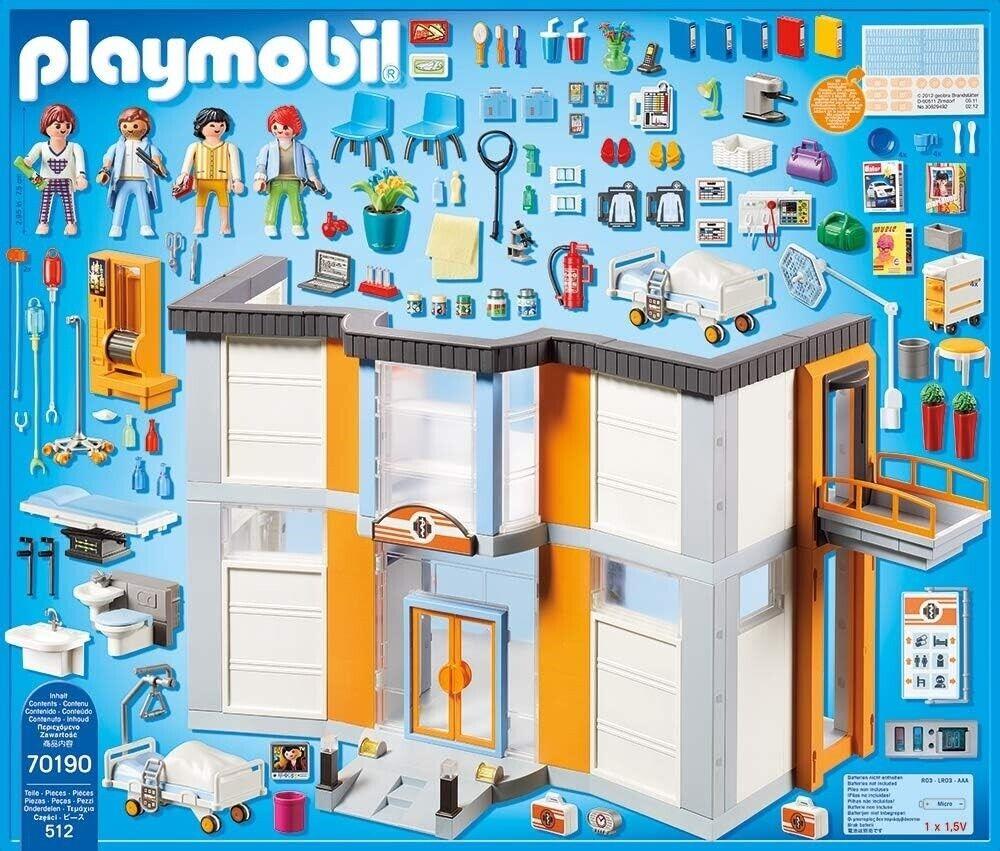Playmobil 70190 Large Hospital Medical Doctor Operating Room Exam Table Light